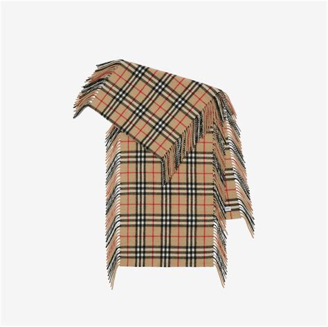 Check Cashmere Happy Scarf in Archive beige 